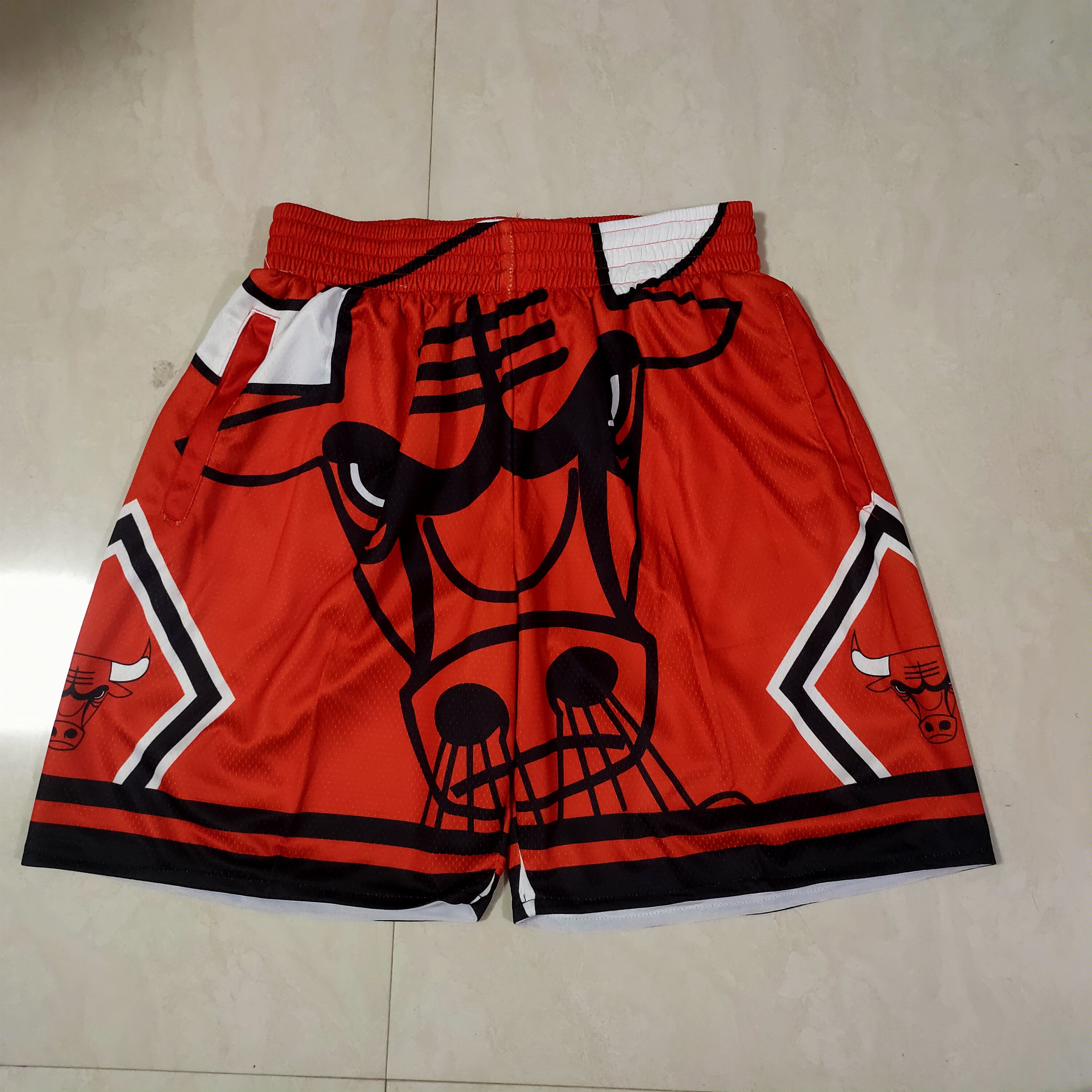 Men NBA 2021 Chicago Bulls Red Shorts 1